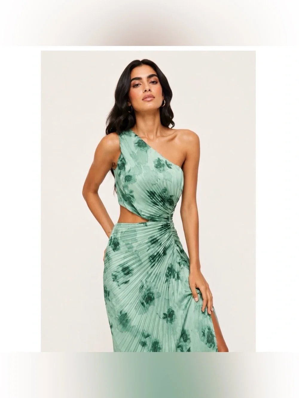 Abercrombie & Fitch Giselle floral green cutout maxi dress size large